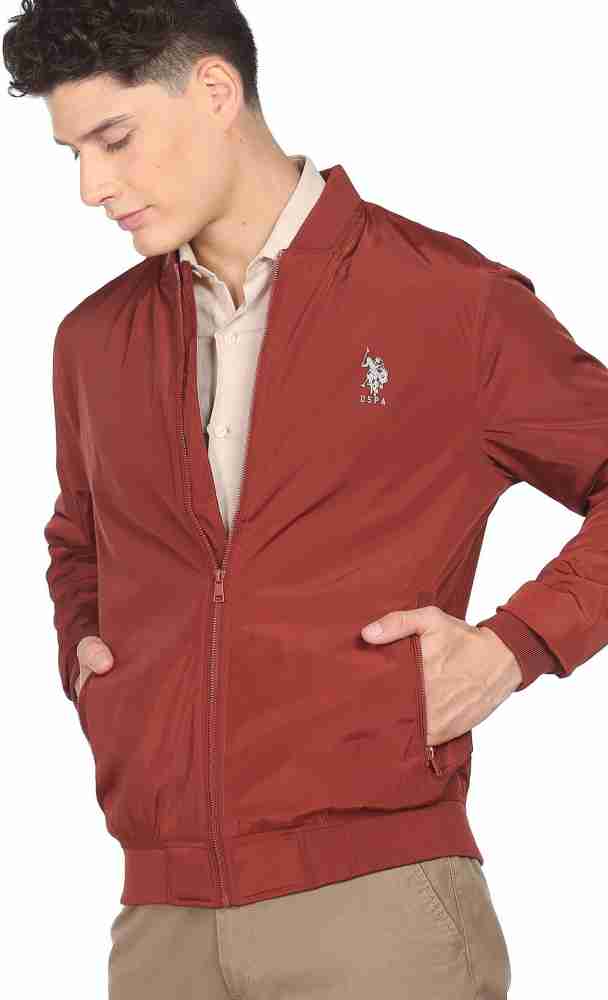 Maroon sale polo jacket