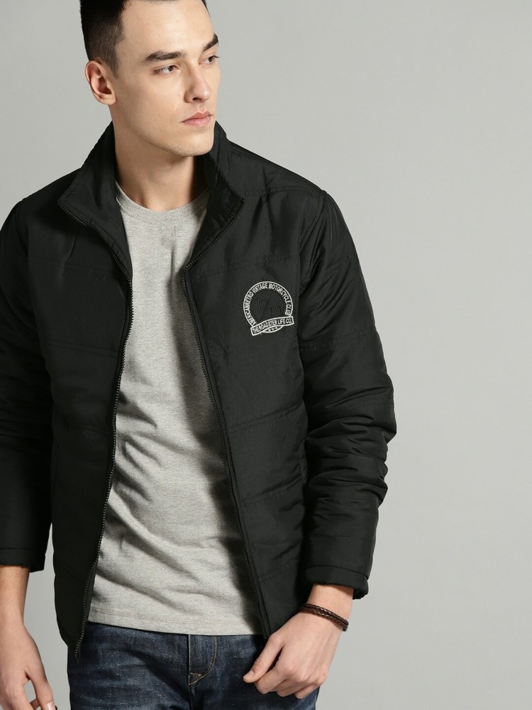 Buy The Roadster Lifestyle Co Men Black Solid Padded Jacket