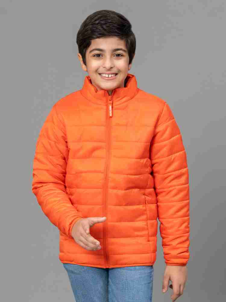 Boys orange puffer on sale jacket