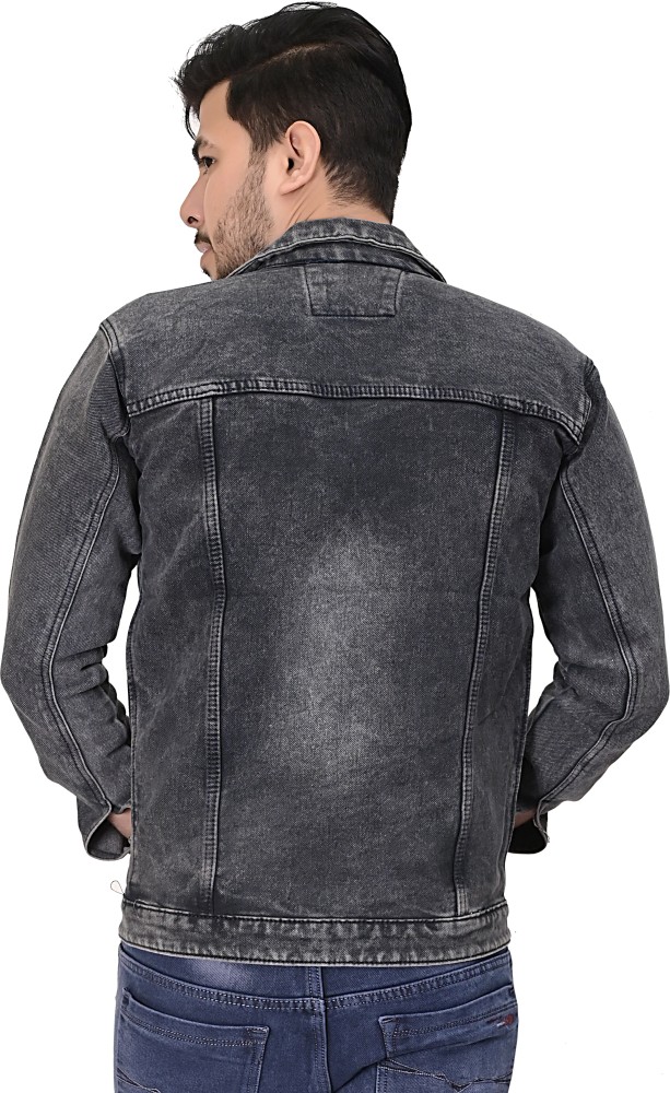 HIBOK Full Sleeve Washed Men Denim Jacket - Buy HIBOK Full Sleeve