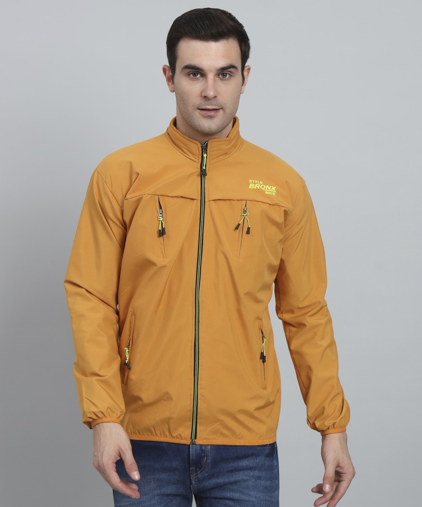 Solid Jacket - Buy Men Yellow Solid Jacket Online