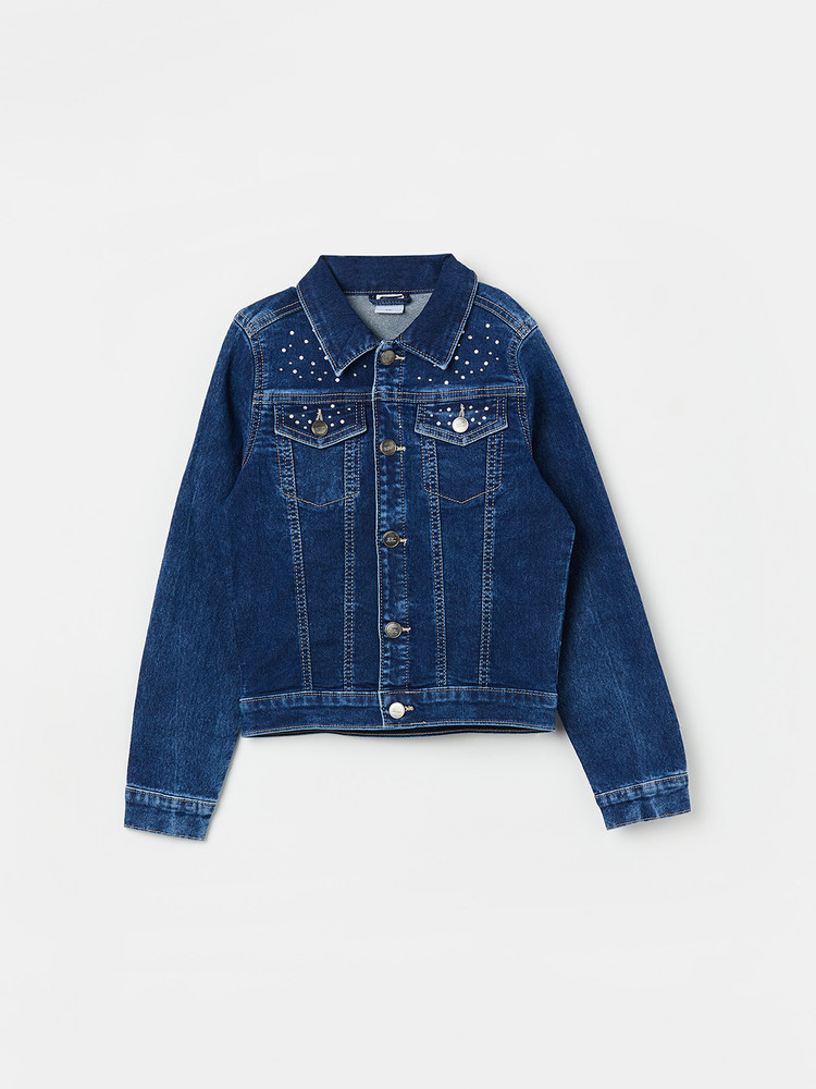 Fame forever denim jacket top