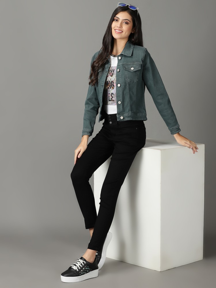 Green Jean and denim jackets for Women