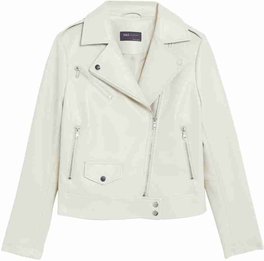 Marks and spencer leather jacket womens best sale