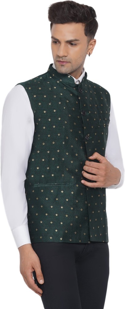 Veera paridhaan men's 2024 banarasi print nehru jacket