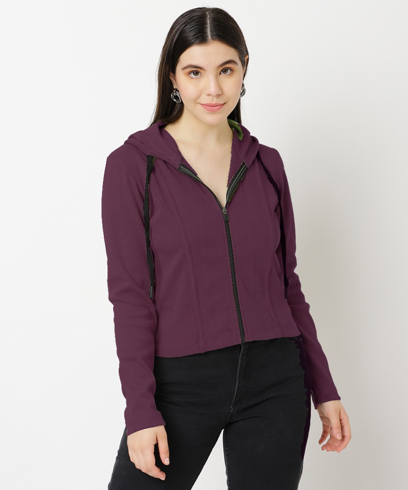 Buy THREE Full Sleeve Solid Women Jacket Online at Best Prices in India