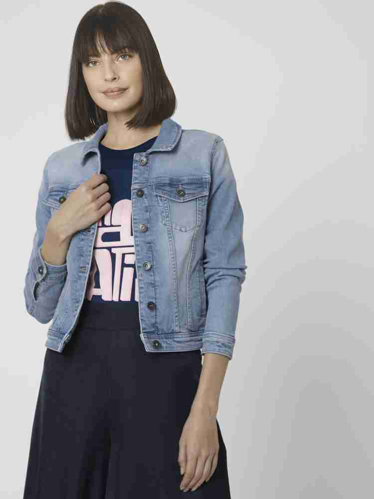 VERO Full Sleeve Solid Women Denim Jacket - Buy VERO Full Solid Women Denim Jacket Online at Best Prices in India | Flipkart.com