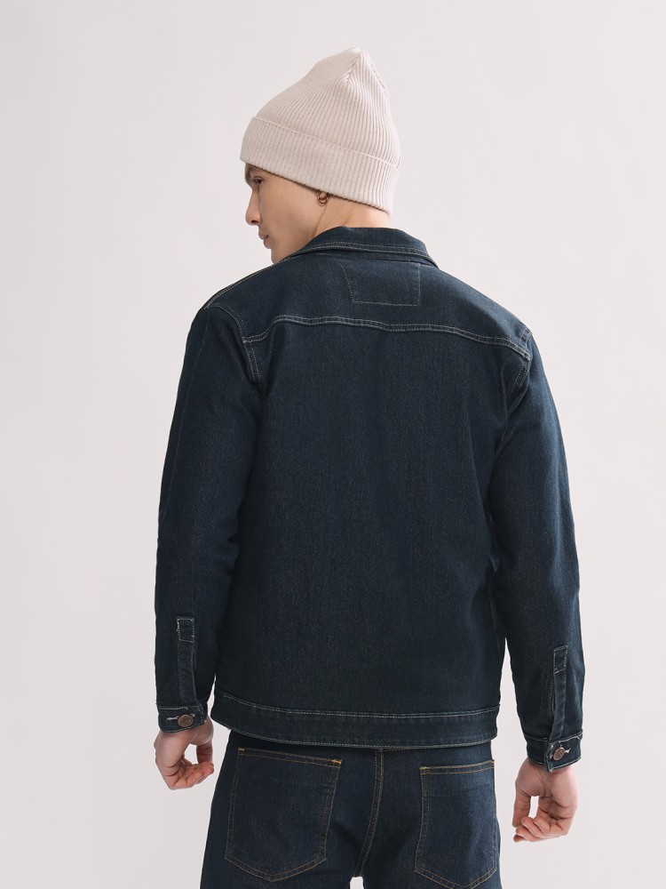 Denim jacket orders with wool sleeves