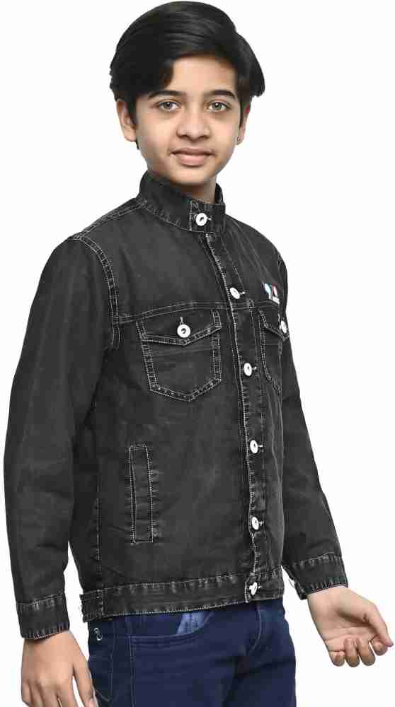 Boys black denim clearance jacket