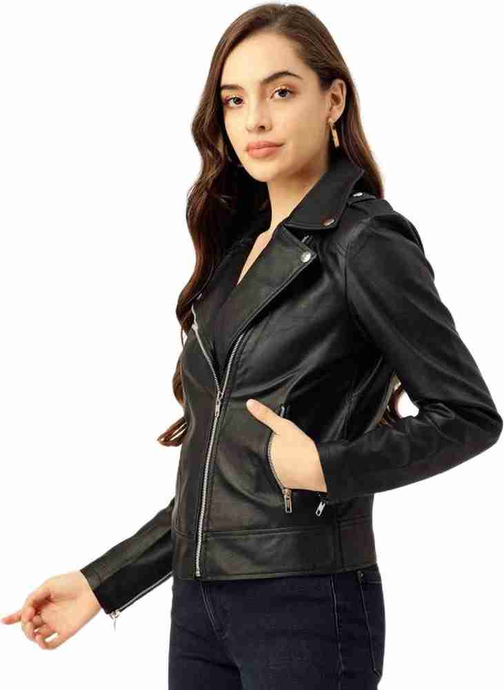 Flipkart ladies leather jacket sale