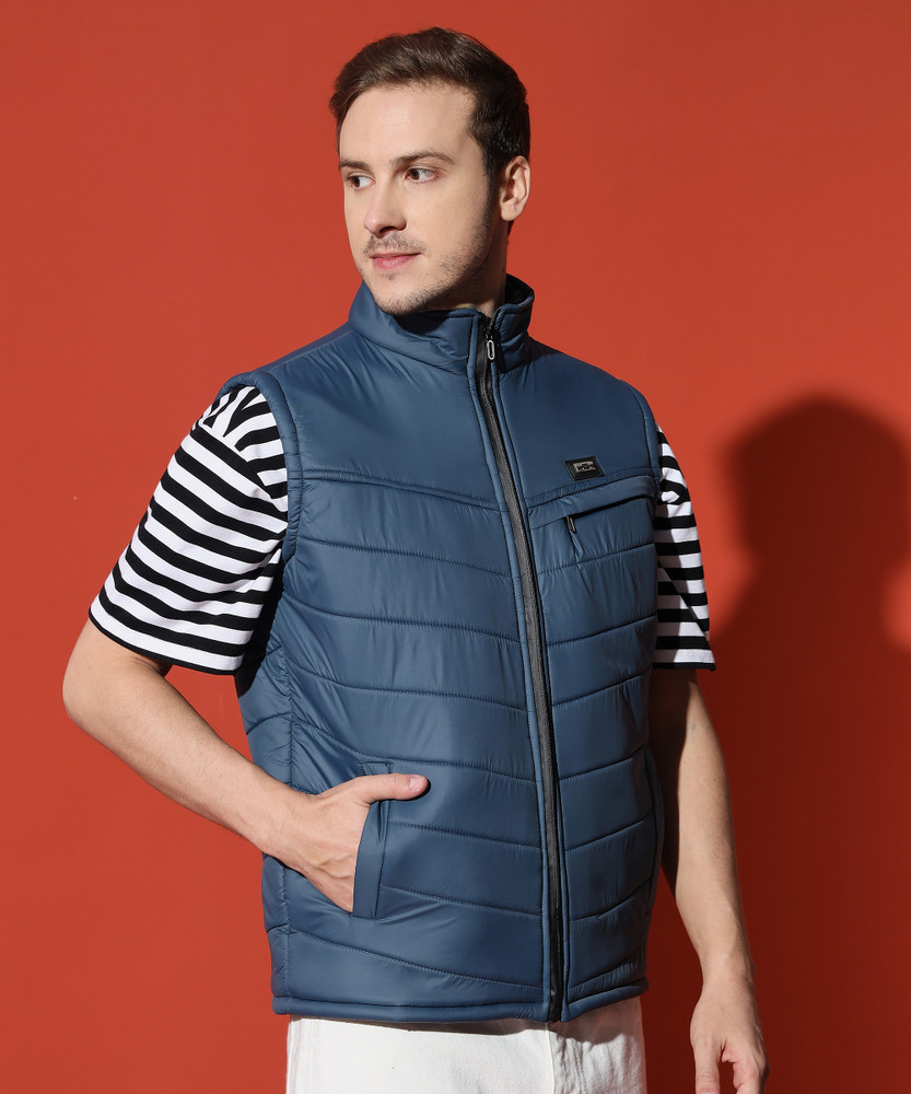 Sleeveless solid men's jacket cheap