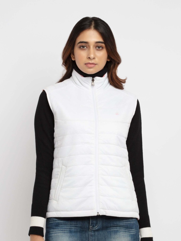 Buy Men's White Sleeveless Puffer Hoodie Jacket Online at Sassafras