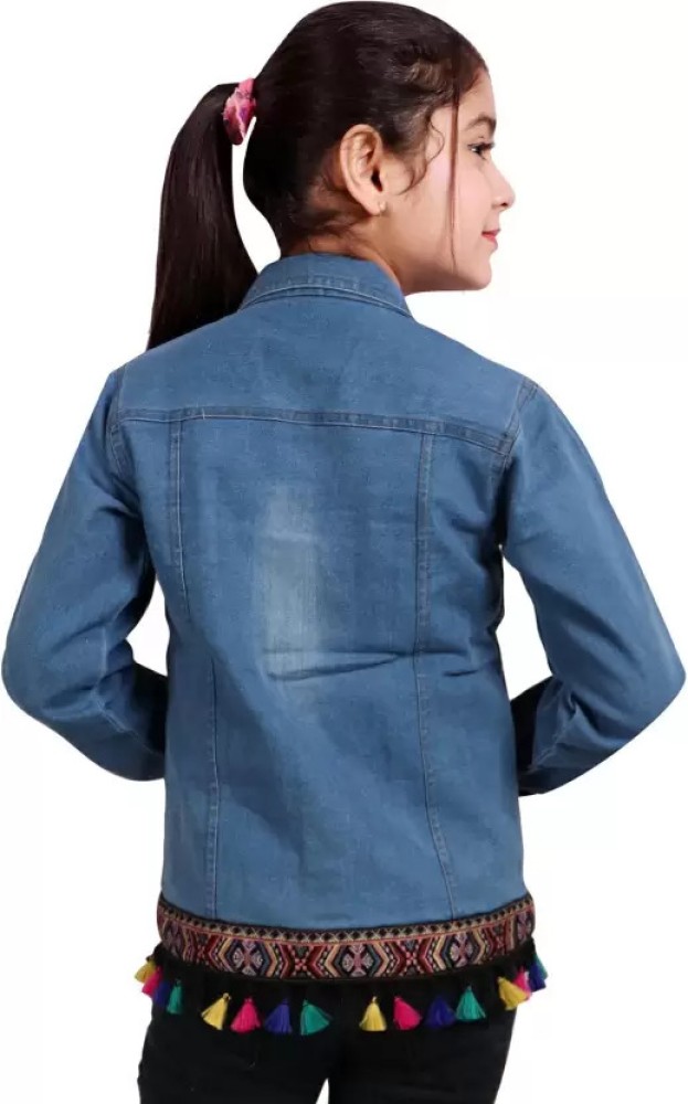 H and m shop girls denim jacket