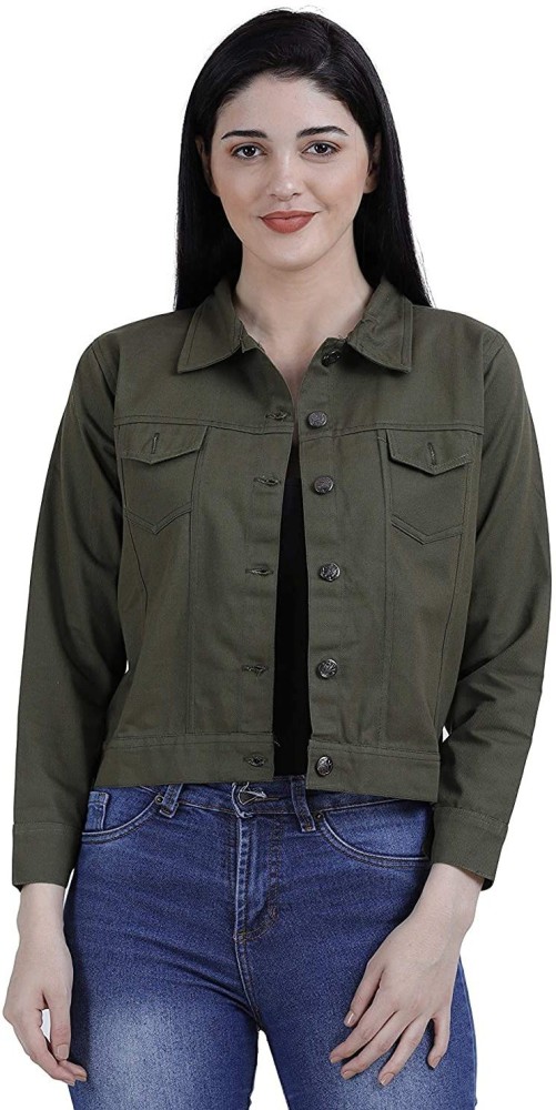 Green Jean and denim jackets for Women