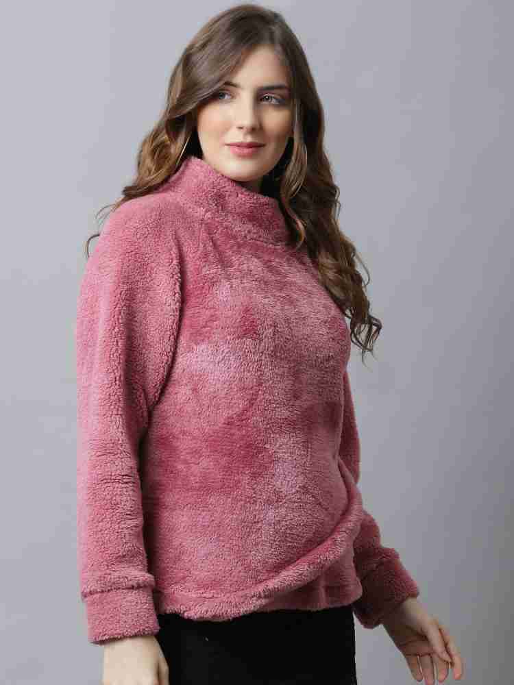 Pink fur cheap sweater