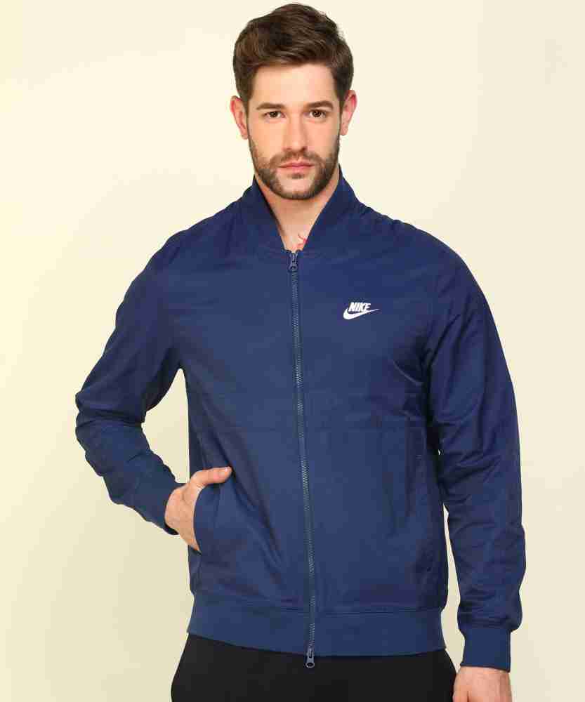 Nike blue hotsell bomber jacket