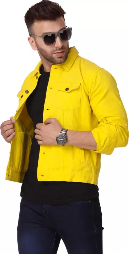 Karvaan Fashions Full Sleeve Solid Men Denim Jacket - Buy Karvaan Fashions  Full Sleeve Solid Men Denim Jacket Online at Best Prices in India