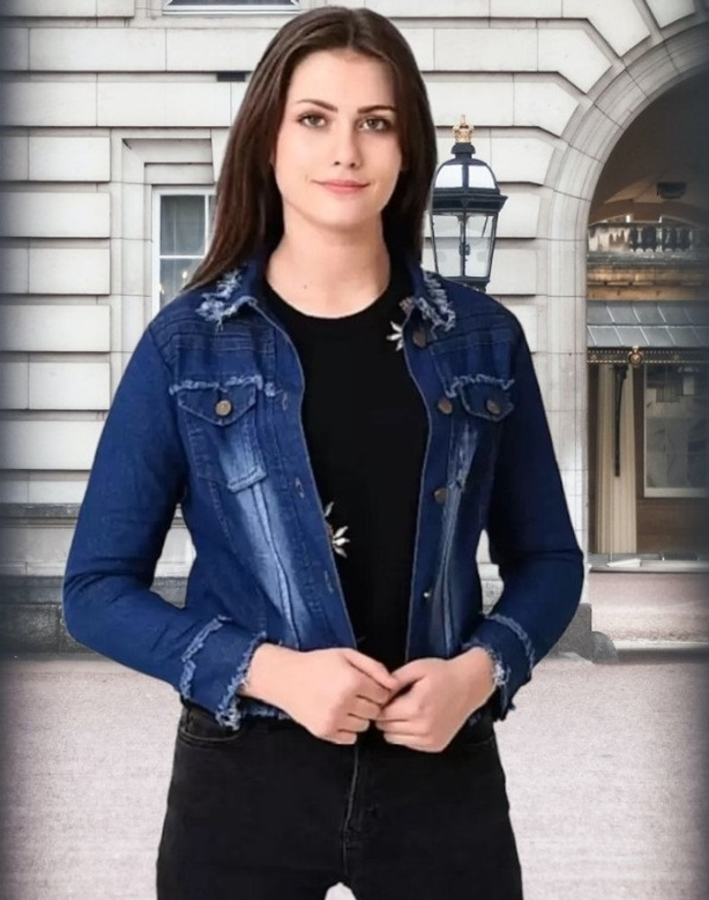 GORIYA Full Sleeve Solid Women Denim Jacket Buy GORIYA Full