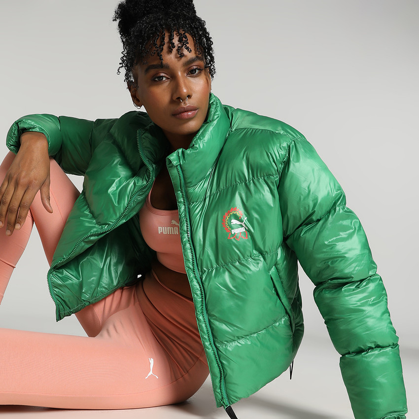 Puma green sale leather jacket