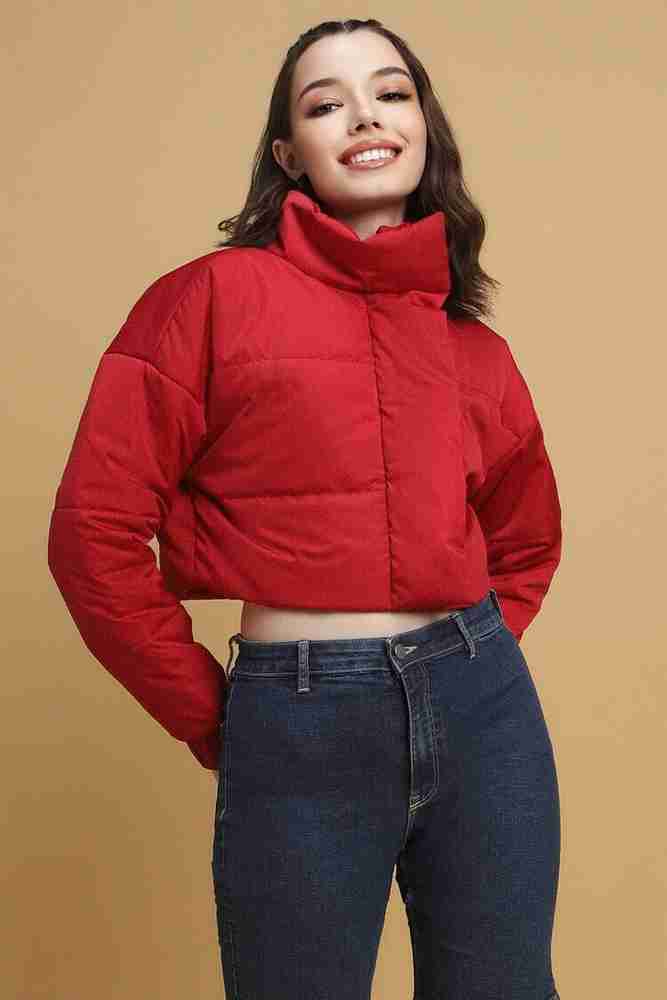 Forever 21 red denim jacket top