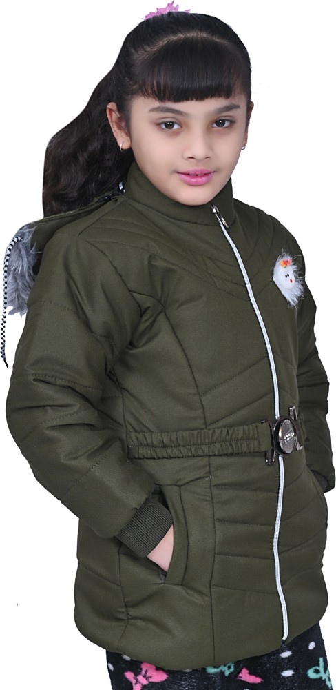 Army green hot sale girls jacket