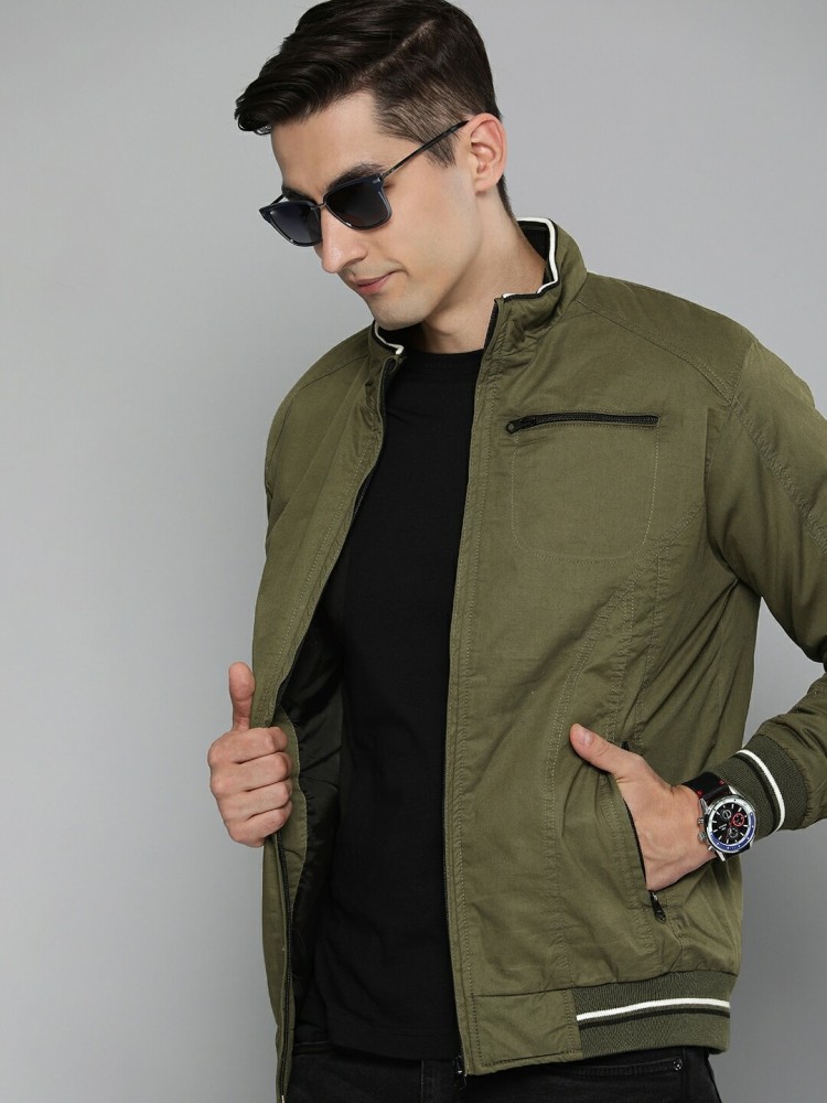 Olive green bomber outlet jacket