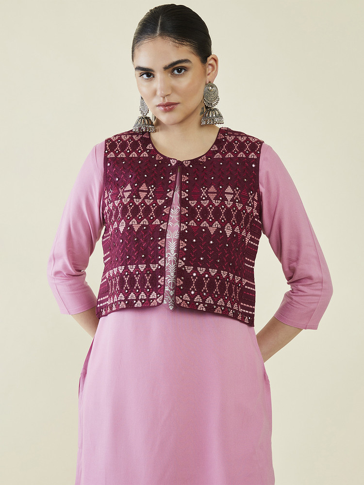 Sleeveless jacket for kurti best sale