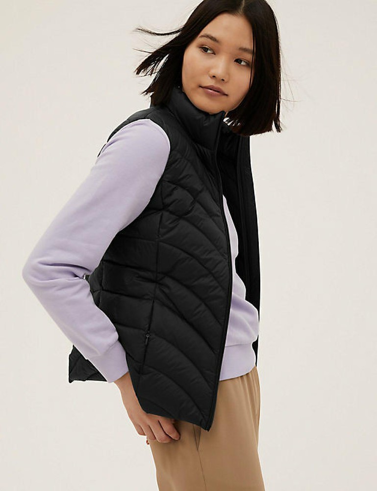 MARKS & SPENCER Sleeveless Solid Women Jacket - Buy MARKS