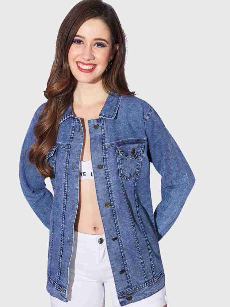 Denim jackets clearance for womens flipkart