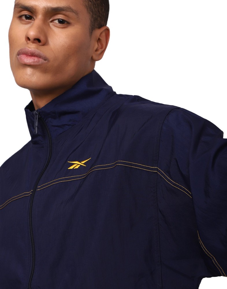 reebok jacket mens gold