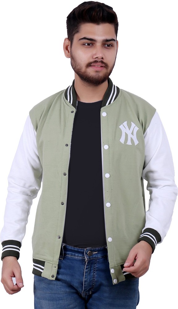 Wool-blend Baseball Jacket - Black/New York - Men