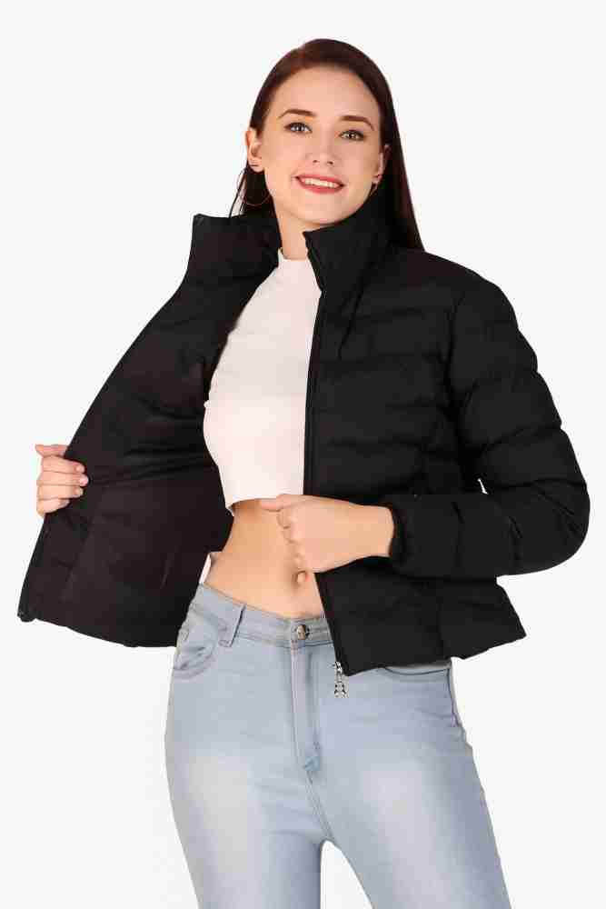 Buy Brazo Solid Winter Wear Women Jacket (M, Black) at