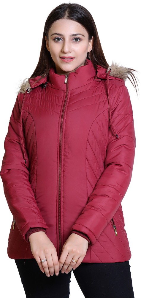 Buy Brazo Latest winter wear maroon jacket for women with pocket zipper and  classy hood Online at Best Prices in India - JioMart.