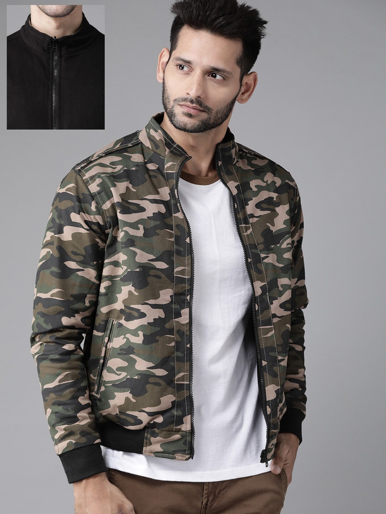 Roadster Full Sleeve Printed Men Jacket - Buy Roadster Full Sleeve Printed  Men Jacket Online at Best Prices in India | Flipkart.com