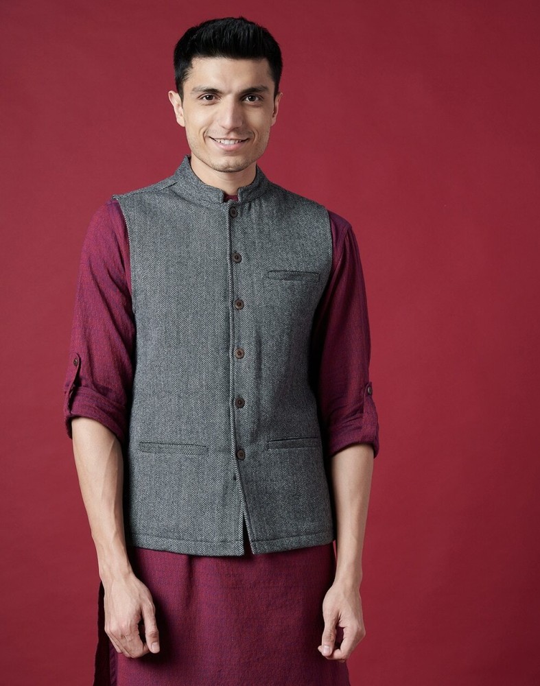 Fabindia Full Sleeve Solid Men Jacket Buy Fabindia Full Sleeve Solid Men Jacket Online at Best Prices in India Flipkart