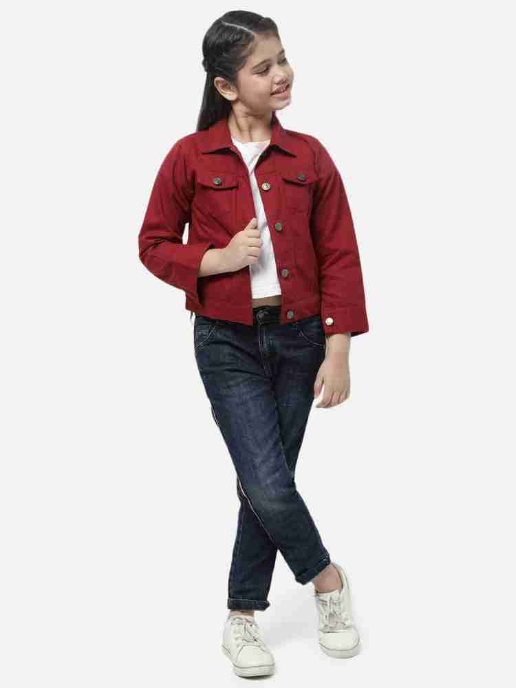 Girls red jean on sale jacket