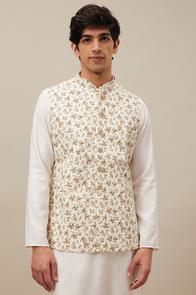 MANYAVAR Sleeveless Full Sleeve Floral Print Men Jacket Buy MANYAVAR Sleeveless Full Sleeve Floral Print Men Jacket Online at Best Prices in India Flipkart