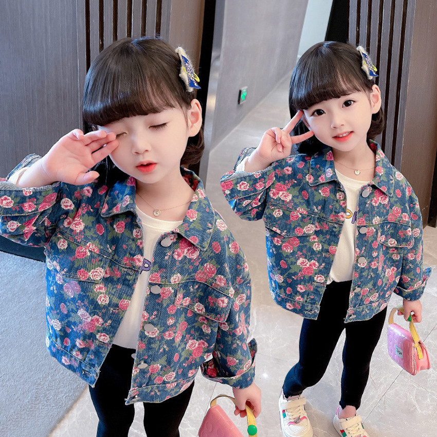 stylishbaby Full Sleeve Solid Floral Print Girls Jacket Buy