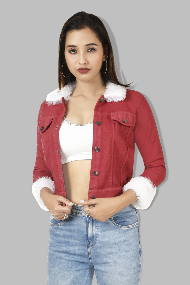 Anaya Azrin 3 4th Sleeve Solid Girls Denim Jacket Buy Anaya