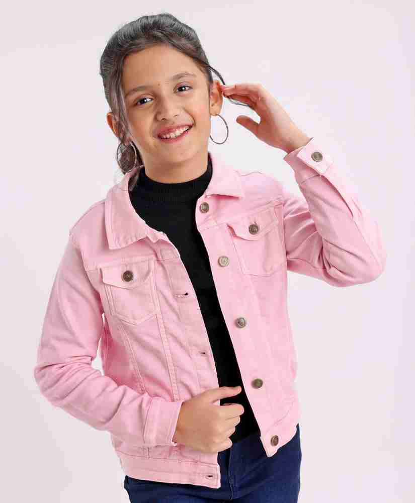 Childrens pink hot sale denim jacket