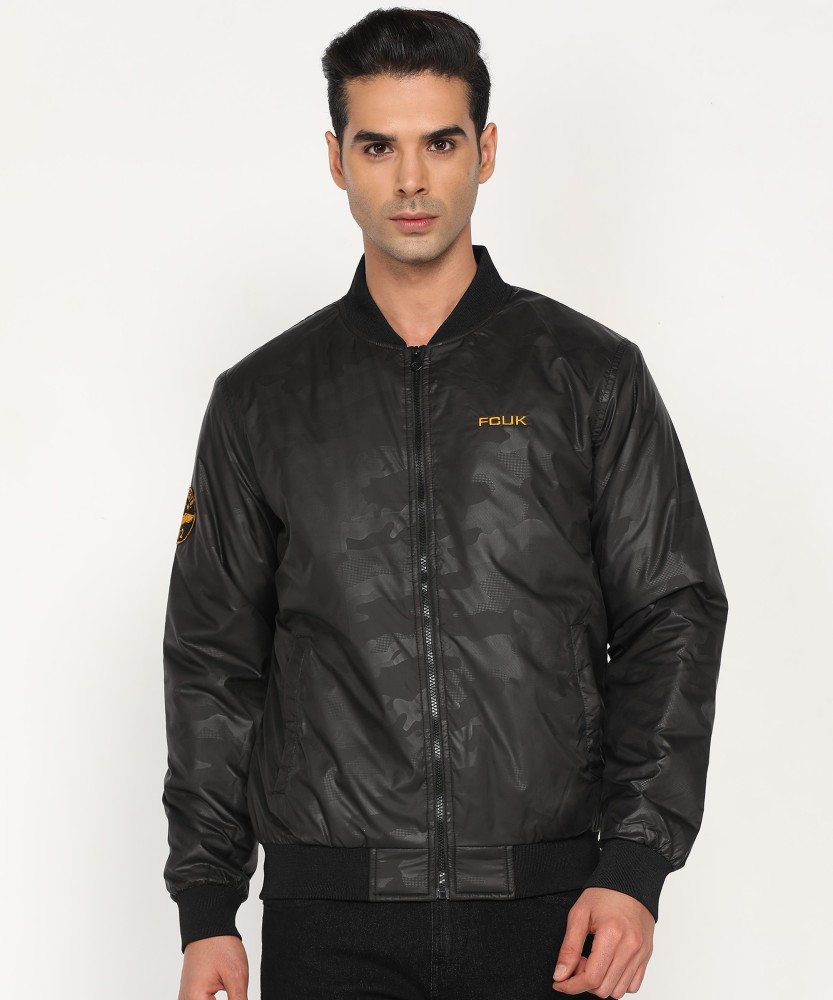 French connection black outlet leather jacket