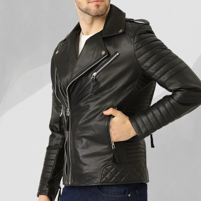 First leather Full Sleeve Solid Men Jacket Buy First leather