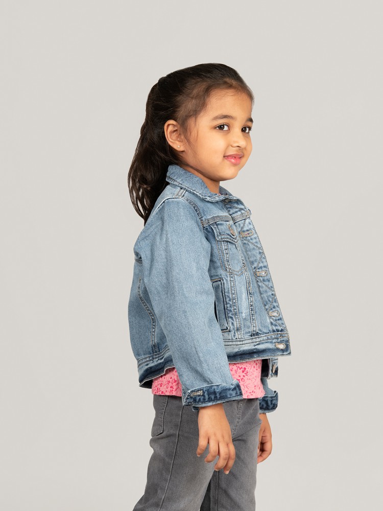 Girls Denim Jacket With Patches