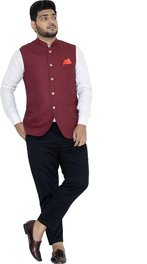 Cenizas solid sale men's waistcoat