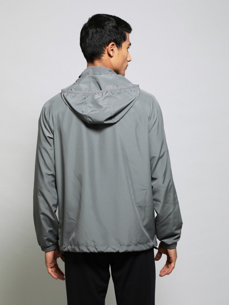 Buy Men's Microfiber Fabric Water Resistant Convertible Hoodie Jacket-  Quiet Shade MV40