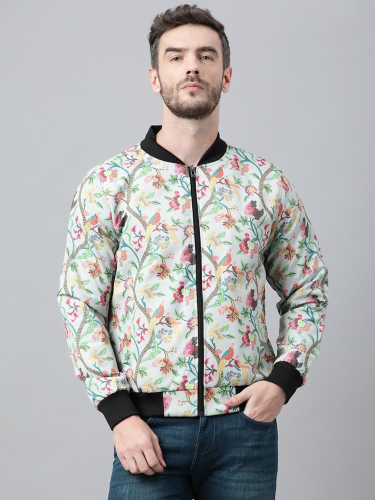 Floral print hot sale jacket mens