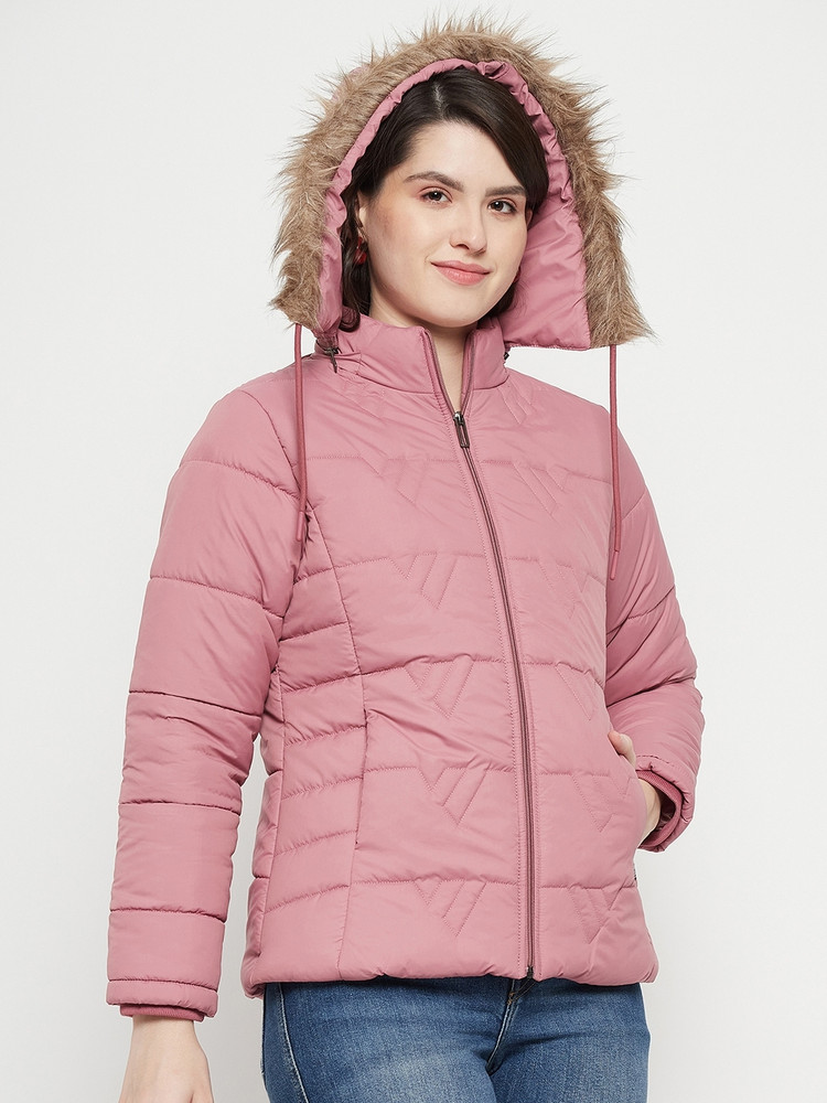 Rose gold winter jacket sales