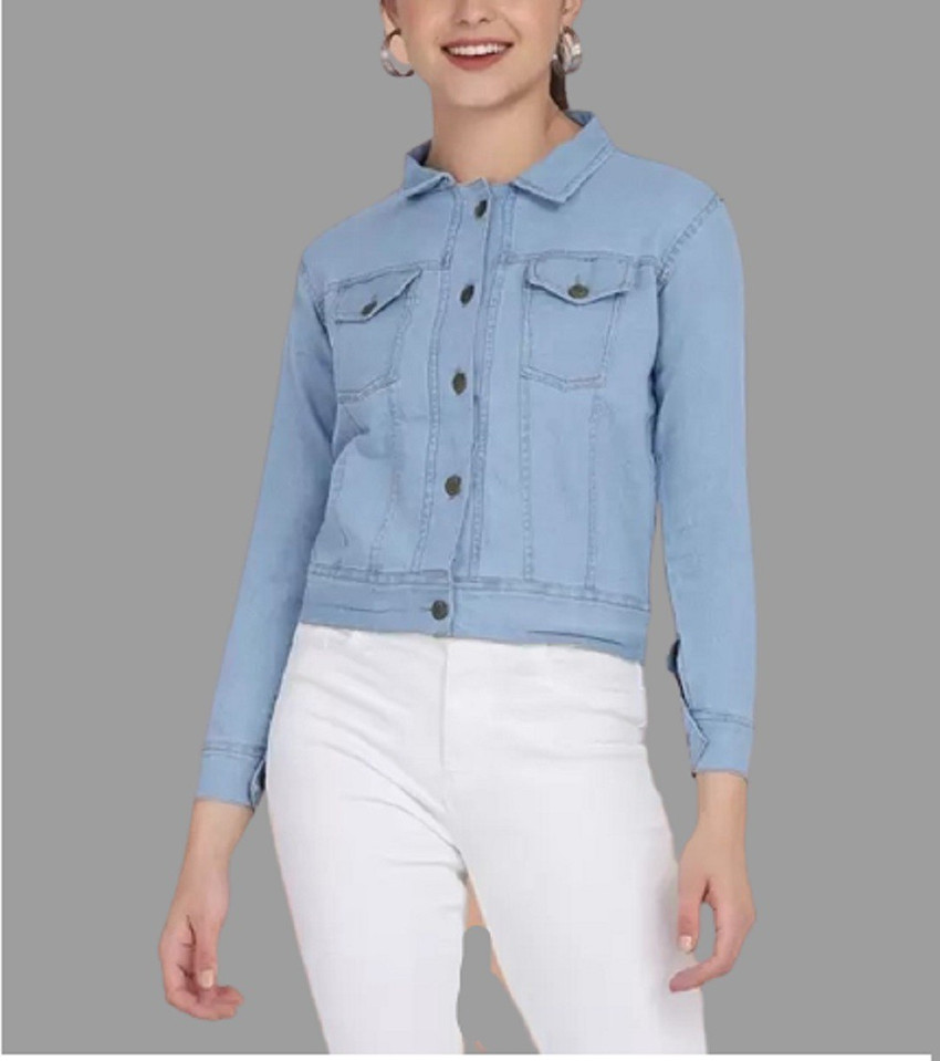 Qtsy Full Sleeve Solid Women Denim Jacket Buy Qtsy Full Sleeve