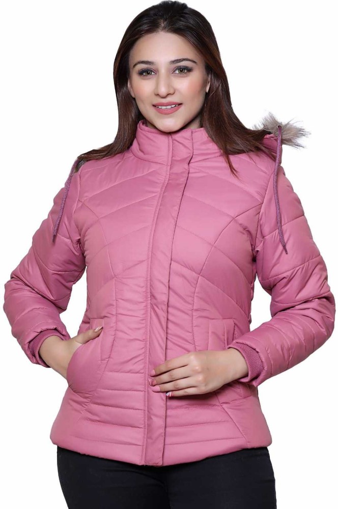 Buy online Women Pink Solid Jacket from jackets and blazers and coats for  Women by Showoff for ₹2489 at 60% off