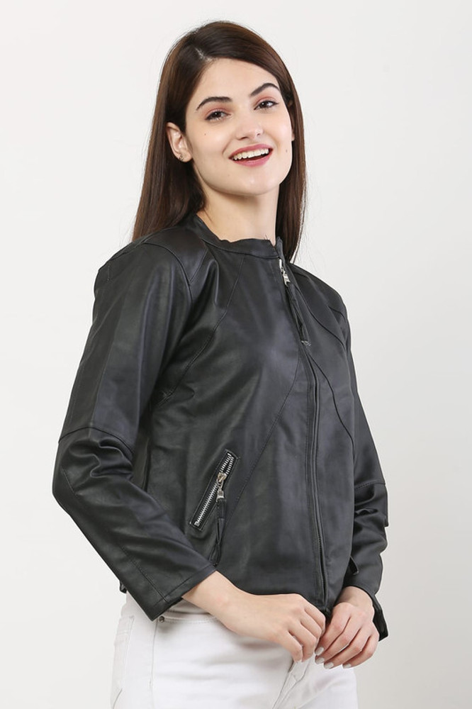 Leather jackets for womens flipkart discount